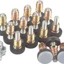 Furniture Leveler PTFE(Teflon) Bottom(20mm Base 1/4-20,16 Pack),Threaded Shank Adjust Pads,Table/Chair/Cabinet/Sofa Medium Adjustable Legs Leveling,Nuts Installation and Floor Protection