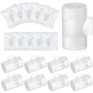 Threlaco 50 Pcs Tracheostomy HME Heat Moisture Exchanger Individually Package Tracheotomy Humidifier Tracheostomy Supplies