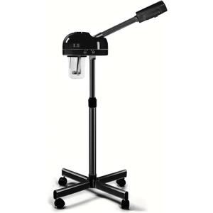 Professional Facial Steamer with Hot Mist, Face Steamer Machine for Esthetician, Home Salon Spa Facial Cleaning (Black) (1 Count (Pack of 1))