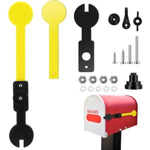 Mailbox Delivery Notification Alert Signal Flag Kits Mailboxes Accessories with Flag Assembly, Wrench, Spacer, Flat Washer, Screw, Lock Nut for Traditional Steel Residential Mailboxes