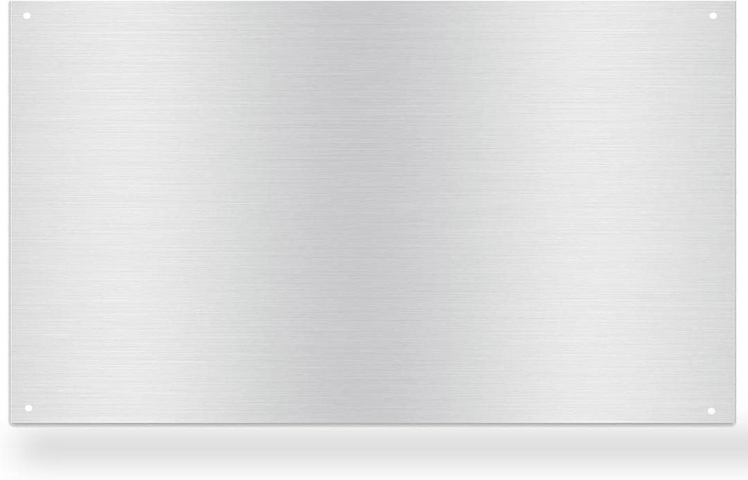 12" By 30" Stove Backsplash Splatter Guard Range Hood Back splash Wall Shield Metal Panel, Easy Clean and Install, Stainless Steel (12" x 30")