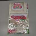 Newbridge Yuletide Christmas Tree Farm Red Barn Truck Vinyl Flannel Back Tablecloth, 70 Inch Round, Nostalgic Holiday Wipe Clean Easy Care Table Cover