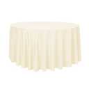 sancua Round Tablecloth - 120 Inch - Water Resistant Spill Proof Washable Polyester Table Cloth Decorative Fabric Table Cover for Dining Tables, Buffet Parties and Camping, Beige