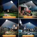14000W Solar Street Lights Outdoor Waterproof, Solar Powered LED Flood Light Outside, Wide Angle Security Parking Lot Light Dusk to Dawn, Motion Sensor, Pole or Wall Mounted, Remote Control