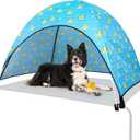 Elevated Dog Bed Waterproof Canopy Replacement Cover with UV Protection - Outdoor Camping Shade Tent for 51x31 Inch Pet Beds, Includes 12 Support Rods & 4 Hook Points (Duck)