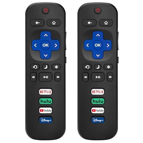 (Pack of 2) Replacement-Remote-Control for Roku-TV,Compatible for TCL Roku/Hisense Roku/Onn Roku/Philips Roku Smart TVs(Not for Roku Stick and Box)