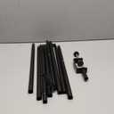 Over The Table Rod Stand with Clamps Black 46"-100'' Length 29"-55" Height Adjustable Metal Table Balloon Arch Stand with Storage Bag, for Halloween Christmas Party Wedding Anniversary Decoration