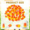 50Pcs Halloween Resin Candy Corn Artificial 3D Candy Corn Bead Fall Faux Fake Corn Scrapbooking Embellishments for Craft Making Halloween Supplies Decorations Ornaments DIY Charms