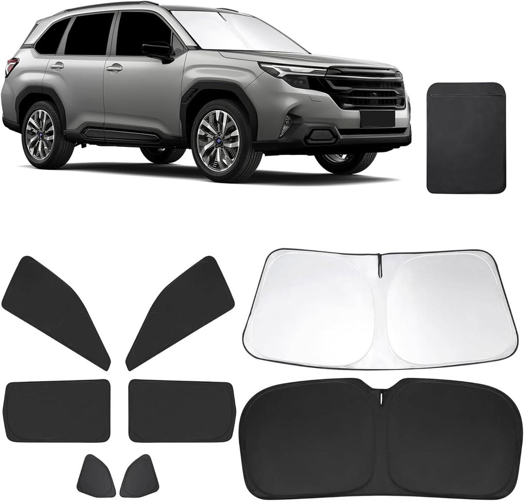 8 PCS Window Sun Shades for Subaru Forester 2025 2026 Accessories
