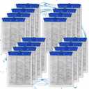 16 Pack Large Filter Cartridges for Tetra Whisper Bio-Bag Filters, Aquarium Replacement Filter Cartridges for Whisper 20i/40i, IQ20/30/45/60, PF20/30/40/60 and Repto Filter