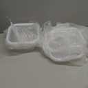 Square Glass Containers with Lids, 24 oz Freezer Safe Borosilicate Glass Food Storage Containers, 3 Cup Sandwich Containers/Box for Lunch, Small Glass Freezer Yogurt/Cereal Bowls for Meal Prep, 4 Pack