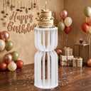 1 Pc Cylinder Stands for Party,White Cake Pedestal,Large Cake Stands, Cake Pedestal Stand,Cylinder Cakes Stand Display Stands for Birthday and Wedding Party Decorations