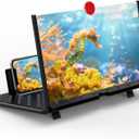 20" Screen Magnifier for Smartphone,3D HD Screen Expanders for Movies, Videos, and Gaming, Screen Magnifier with Adjustable Angle Design Amplifier Desktop Magnifying, Gift for Mom Dad Men Friends