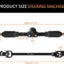300mm steering wheel, 320mm adjustable shaft, equipped with rack and pinion, small gear, pull rod rack compatible with 110cc, 125cc, 140cc, 150cc Go Kart, ATV, UTV, and off-road vehicle.