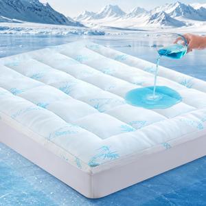 Cooling Queen Mattress Topper Pillow Top Memory Foam Mattress Topper for Hot Sleepers