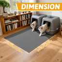 Pieviev Cat Litter Mat Double Layer Waterproof Urine Proof Trapping Mat 1 Pack (Gray, 36x30 Inch (Pack of 1))