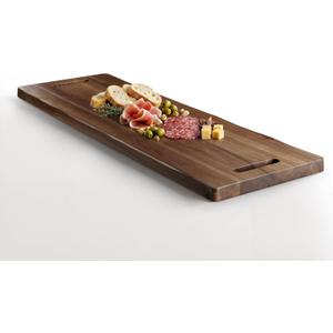 TIDITA 36" Large Acacia Wood Charcuterie Board with Handles (Walnut Color)