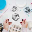 34 Pieces Inspirational Word Stencils 3 in Motivational Quotes Stencils Reusable Christian Saying Stencil for Painting on Wood Signs Wall Home Decor (34pcs Words)
