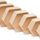 Woodpeckers Wooden Hexagon Floating Shelves with Backs, Set of 7, Unfinished for Crafts and DIY Wall Dcor: Modern, Geometric, Rustic, or Honeycomb