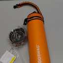 GOSWAG Insulated Sports Water Bottle, 24oz 2 Lids(with Straw/No Straw), Stainless Steel Water Bottles with Paracord Handle, Insulated Bottle with Double-Wall Vacuum Insulation (Matte Orange)