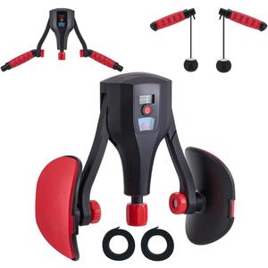 Pelvic Floor Exercise Devices,0-132lbs Adjustable Resistance,3-in-1 Inner Thigh Exerciser,Thigh Trainer Kegel Exercise for Men & Women,Home Gym Fitness (Black-Red)