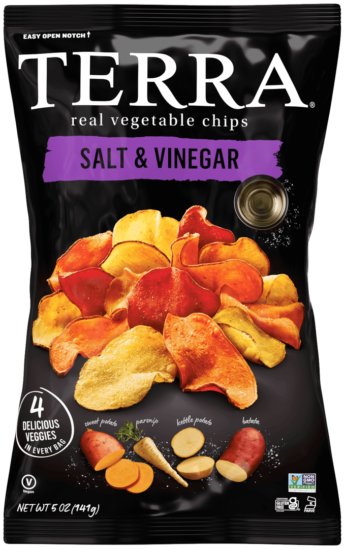 Terra Vegetable Chips,  Salt and Vinegar, 5 oz (5 Ounce (Pack of 1)), Best By: 04/17/2025 Terra Vegetable Chips,  Salt and Vinegar, 5 oz (5 Ounce (Pack of 1)), Best By: 04/17/2025