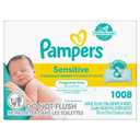 Pampers Baby Wipes Sensitive 18 count Pop-Top Packs, 1008 Wipes Total