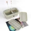 Paint Brush Cleaner, Paint Brush Basin with Brushes Holder, Washer,Trays, Paints Brush- Holder for Watercolor Oil Acrylic Gouache Painting