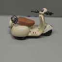 Scooter for Dolls Accessories, Cute Light-Up and Musical Seat with 360 Rotation, Cute Motorcycle for Dolls Perfect for Doll Collectors (White)