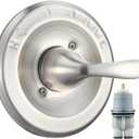 Replacement for Delta Classic 13 Series Single-Function Trim Kit, T13020-SS Stainless Steel Shower Handle, Fit Delta Shower Valve R10000 Series (Cartridge Included)