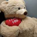 Tezituor Giant Teddy Bear 6ft Stuffed Animals - I Love YouRed Heart Jumbo Human Size Teddy Bear for Girlfriend,Boyfriend,Wife,Lover-Birthday, Anniversary, Valentines, or Long Distance