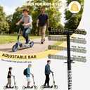 FREEDARE Foldable Kick Scooter for Ages 8+ Kid & Teens, Adults, Multi-Color | Kids Kick Scooter with 2 Big 8-inch Sturdy Wheels and 4-Level Adjustable Handlebar, Lightweight, Max Load 220 LBS
