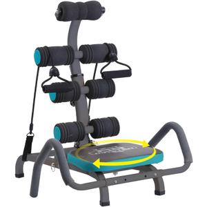 Ab Machine for Stomach Workout Multi-Functional Adjustable Ab Trainer Machine with Waist Twister, Ab Rocket & Ab Cruncher Abdominal Exercise Equipment for Home Gym