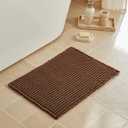 Waffle Bath Mat, Small Boho Bathroom Rugs Non Slip Washable, Ultra Soft Super Absorbent Quick Dry Farmhouse Bathroom Decor, 16" x 24", Mocha