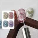 3 x Heart Cat Eye Magnet for Nailsprofessional Magnetic Tool for Gel Polish DesignProfessional DlY ManicureKit with Magnetic Polish GuideReusable Nail Art Accessories(3Pcs)