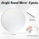 Amyhill 8 Pcs Round Mirrors for Centerpieces Table Decorations Acrylic Circle Mirrors Tray Candle Plates for Wedding Baby Shower Birthday Party Bulk Supplies(18 Inch)