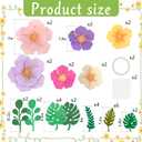 codree 34 Pcs/2Set 3D Flowers Classroom Bulletin Board Decoration, Paper Flowers Chalkboard Wall Classroom Decor, Colorful Floral Bulletin Board Cutouts Border for Back to School Graduation Home Decor