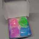 4 Pack Stress Cube, Slow Rising Ice Cube Stress Balls for Adults Kids, Sensory Fidget Toy for Anxiety Relief, Square Shape Squishy Balls for Classroom Prizes, Nice Cube Squishy for Party Favors