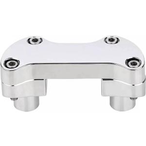 TDZ 1 1/4 inch Chrome Handlebar Risers Kit for Harley Fat Boy Softail Dyna Sportster Road King 1.25" Ape Hanger Beach Handlebar (rise height2" for 1.25" Handlebar)