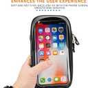 Waterproof Bike Phone Bag with Touchscreen, Bicycle Frame Phone Holder Fits Up to 7 Inch Phones, Cycling Top Tube Bag with Sun Visor for Road Bike & MTB