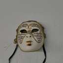 Masquerade Venetian Jester Mask Music Mardi Gras Wall Decorative Art Collection Mask (White)
