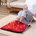 Gintao Electric Heated Foot Warmers for Men and Women,Foot Heating Pad Electric with Fast Heating Technology,Heating Pad Feet Warmer Auto Shut Off with 3 Temperature Setting,2220 inches,Red