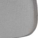 Klear Vu Gripper Non-Slip Mid Century Modern Shell Chair Cushion, Assembled in USA, Extra Thick Fill, Omega Upholstery Fabric, Set of 4 for Dining Room and Kitchen, 4 Count (Pack of 1), Gray