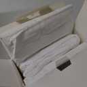 Mayfair Linen 100% Egyptian Cotton Queen Size Sheets Set - 4 PC Luxury Set, 600 Thread Count Egyptian Cotton Sheets Queen Size (White), Soft, Cooling, 16" Deep Pocket Sateen Weave Hotel Bedsheet