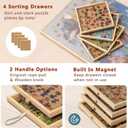 Becko US 1000 Piece Tilting Puzzle Board with 4 Drawers & Protective Cover, Adjustable Puzzle Table for Adults with Built-in Stand/Easel, Puzzle Storage for 1000 Pieces Jigsaw Puzzles