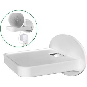 Outlet Shelf Holder, Bathroom Decor with Built-in Cable Management,A Space Saving Solution for Homepod Mini,Google Home/Echo/Smart Speakers/Electric Toothbrush/Cell Phone (Universal)