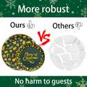 175Pcs Christmas Plates Disposable - Christmas Plastic Plate - Green Gold Xmas Dinnerware Sets for 25 Guests Include 50 Plates, 75 Silverware, 25Cups, 25Napkins for Xmas Party