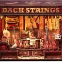 CUTEFUN Book Nook Kit - 3D Puzzle Musical Instrument Store Bookend Bookshelf Decor for Adults, Tiny House Miniature Model Building Kits, DIY Crafts Gifts for Teens & Book Lovers (Bach Strings)