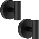 Suction Cup Hooks, Removable Shower Hooks for Inside Shower – Towel Hooks for Bathroom Window Glass Mirror Tile, Bath Robe Looafh Hook for Hanging – Waterproof & Rustproof, Black (2 Pack)