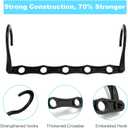 DUCOO 10 PCS Space Saving Hangers, 5-Hole Magic Hangers - Sturdy Plastic Hanger, Closet Organizers for Clothes Storage, College Dorm Essentials, Home Organization (Black)